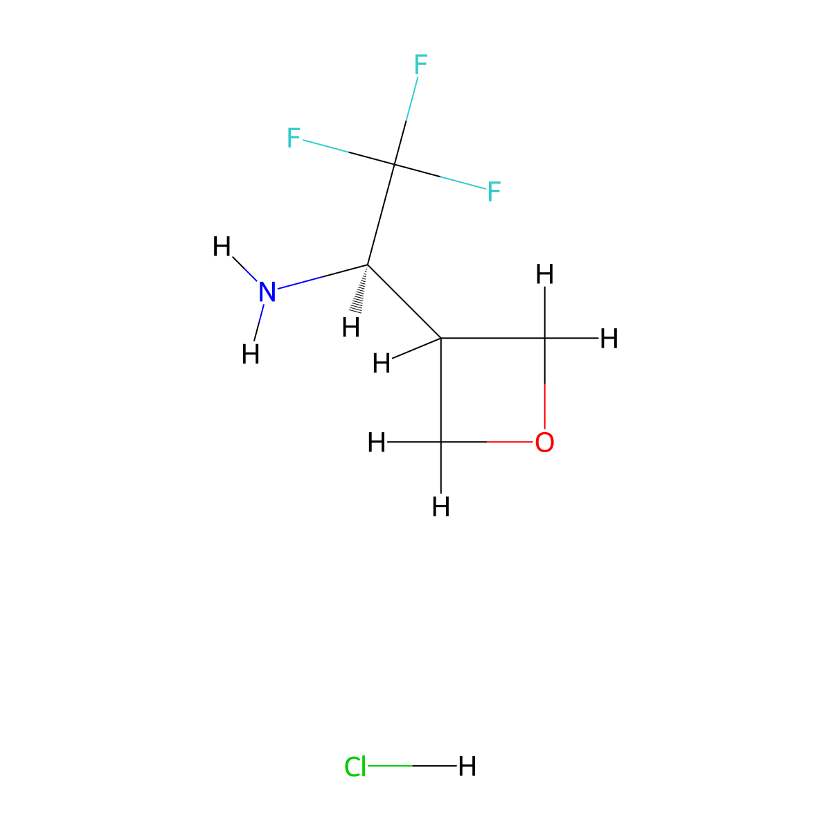 (R)-2,2,2-Trifluoro-1-(oxetan-3-yl)ethan-1-amine hydrochloride molecular structure, CAS 2089671-41-8
