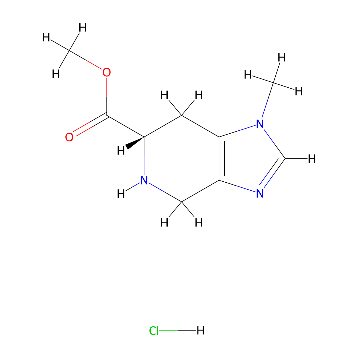 Methyl (S)-1-methyl-4,5,6,7-tetrahydro-1H-imidazo[4,5-c]pyridine-6-carboxylate hydrochloride molecular structure, CAS 2089671-43-0
