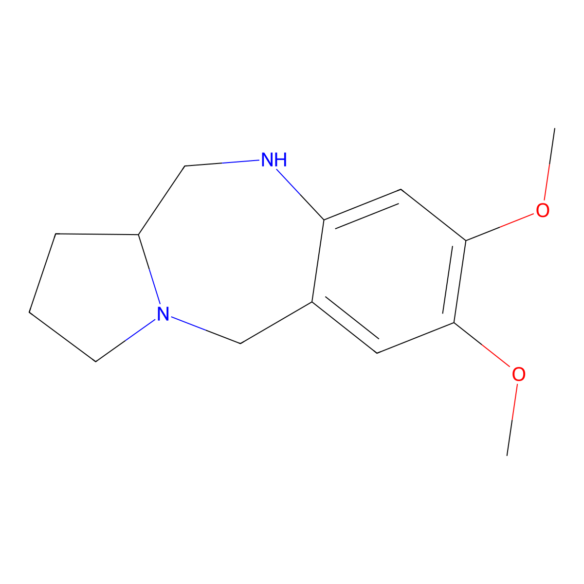 (R)-7,8-Dimethoxy-2,3,5,10,11,11A-hexahydro-1H-benzo[E]pyrrolo[1,2-A][1,4]diazepine molecular structure, CAS 2089671-53-2