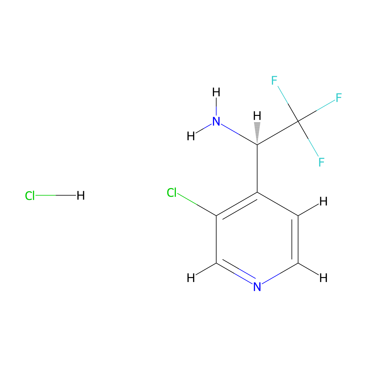 (R)-1-(3-Chloropyridin-4-YL)-2,2,2-trifluoroethan-1-amine hcl molecular structure, CAS 2089671-63-4
