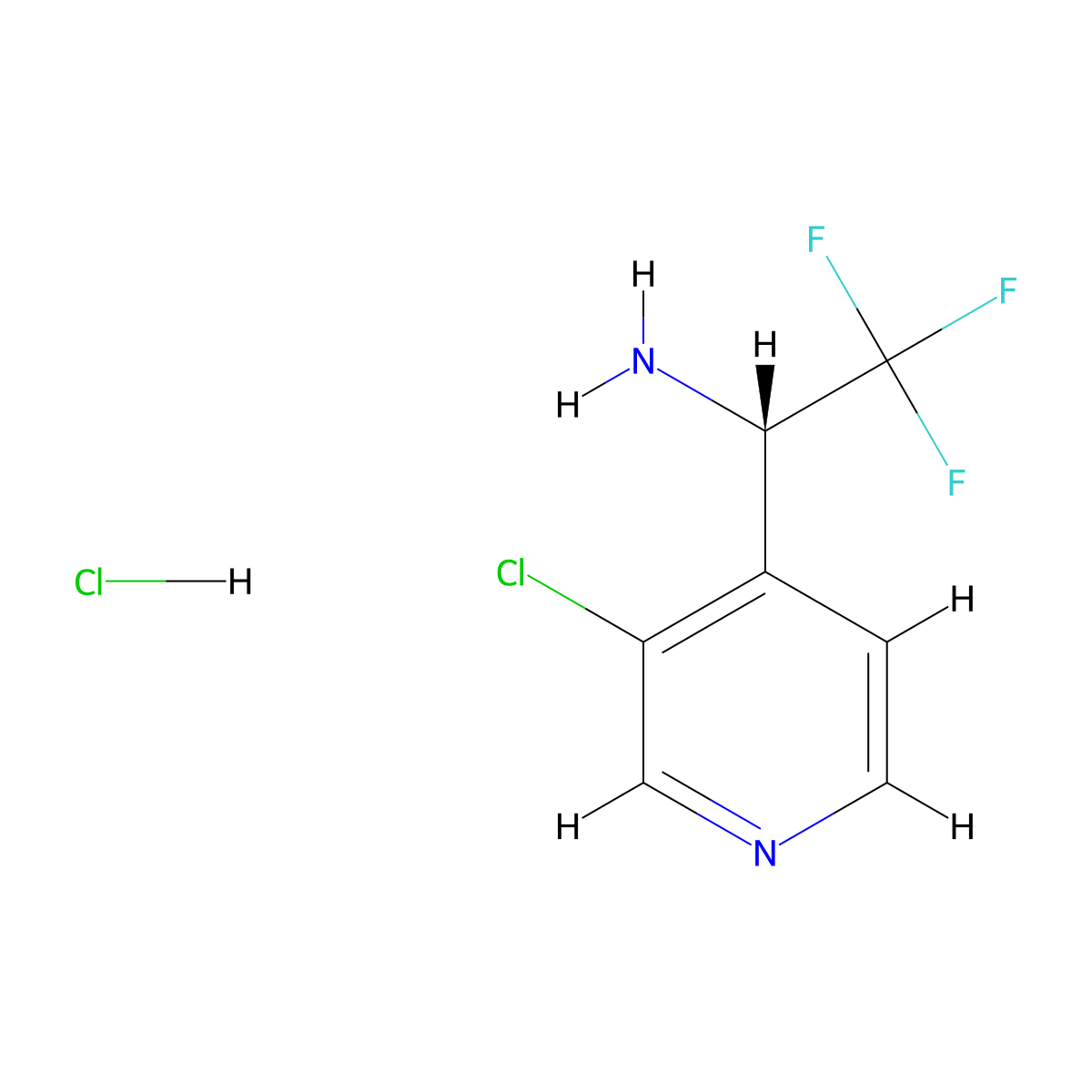 (S)-1-(3-Chloropyridin-4-YL)-2,2,2-trifluoroethan-1-amine hcl molecular structure, CAS 2089671-67-8