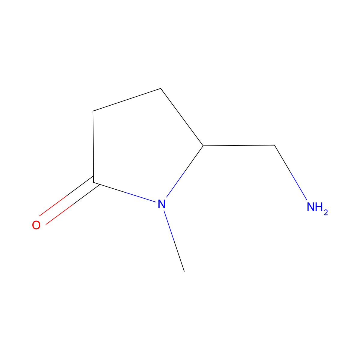 (s)-5-(Aminomethyl)-1-methylpyrrolidin-2-one molecular structure, CAS 2089671-93-0