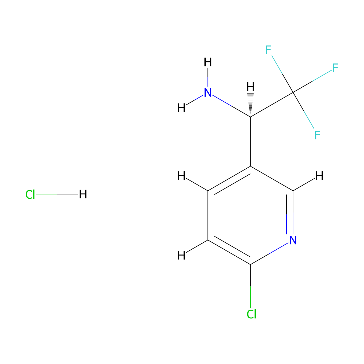 (R)-1-(6-Chloropyridin-3-YL)-2,2,2-trifluoroethan-1-amine hcl molecular structure, CAS 2089672-01-3