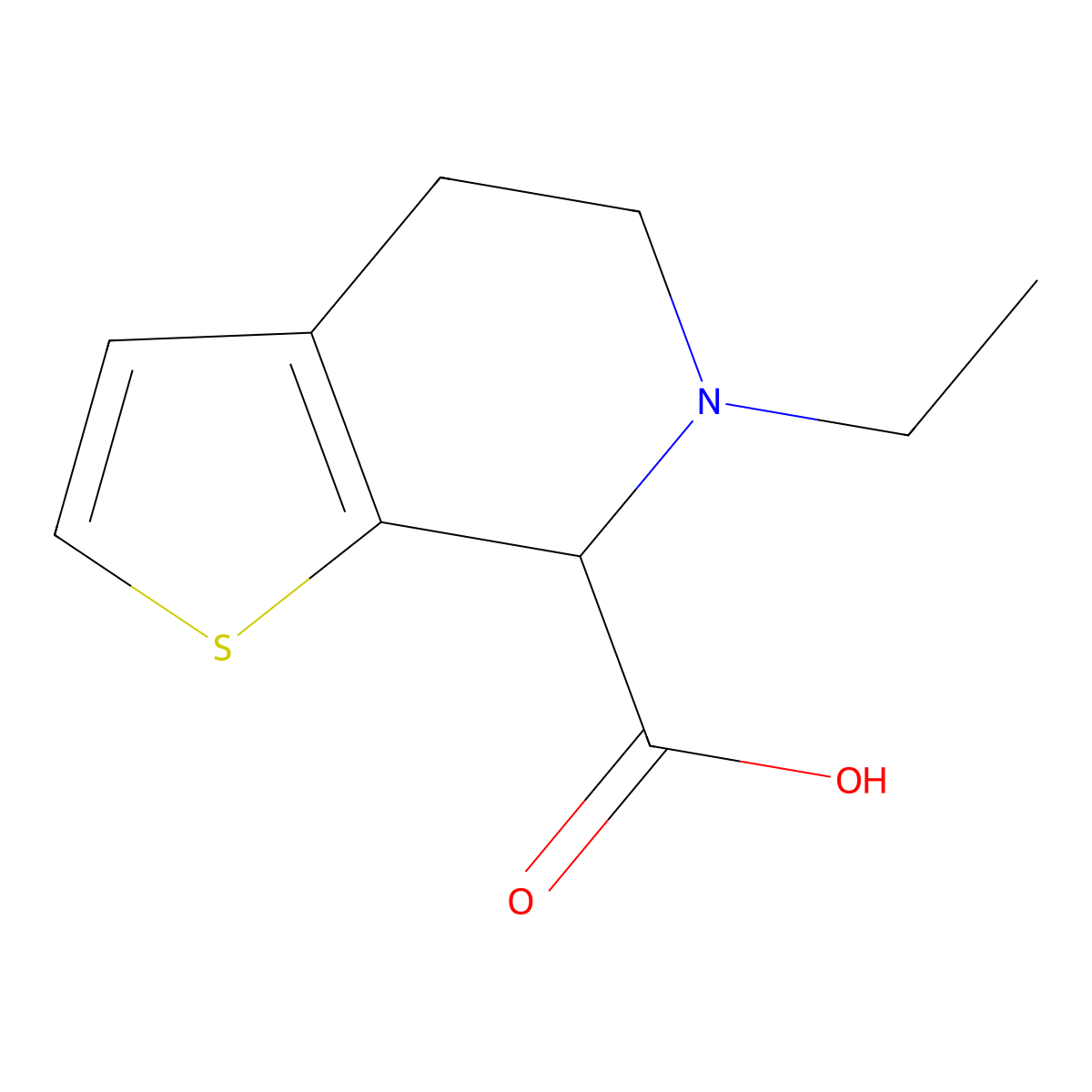 6-Ethyl-4H,5H,6H,7H-thieno[2,3-c]pyridine-7-carboxylic acid molecular structure, CAS 2089673-71-0
