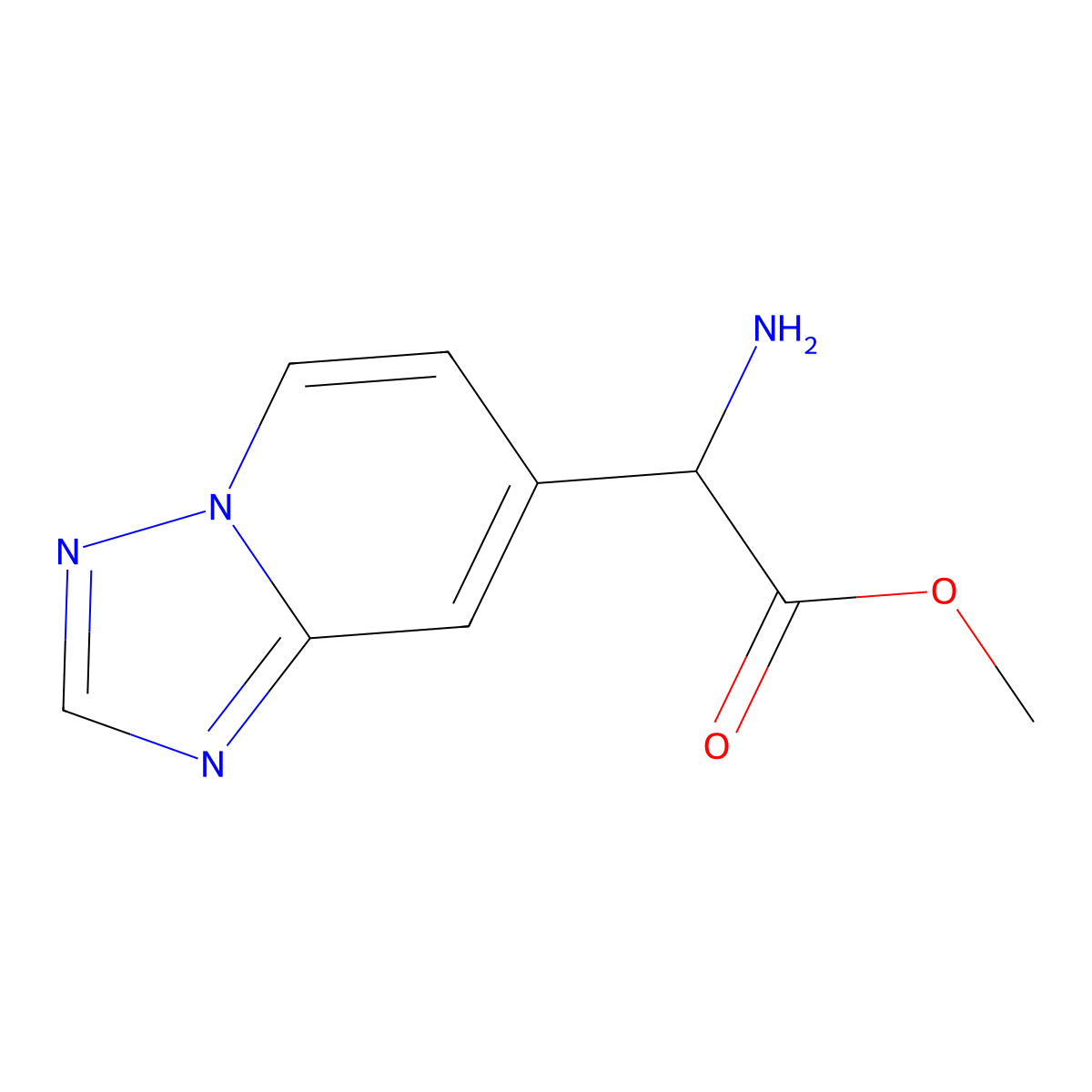 Methyl 2-amino-2-{[1,2,4]triazolo[1,5-a]pyridin-7-yl}acetate molecular structure, CAS 2089692-06-6