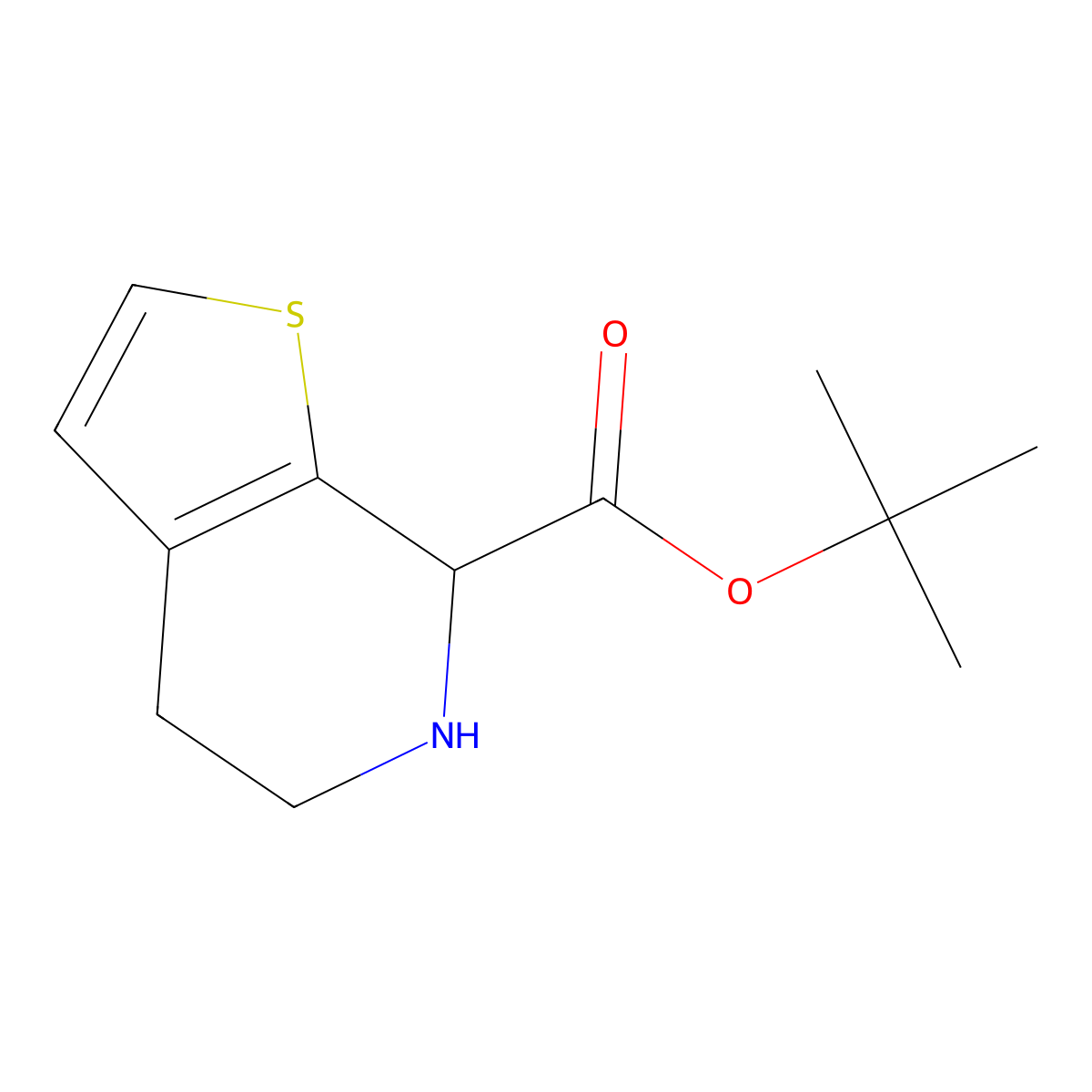 tert-Butyl 4H,5H,6H,7H-thieno[2,3-c]pyridine-7-carboxylate molecular structure, CAS 2089695-67-8