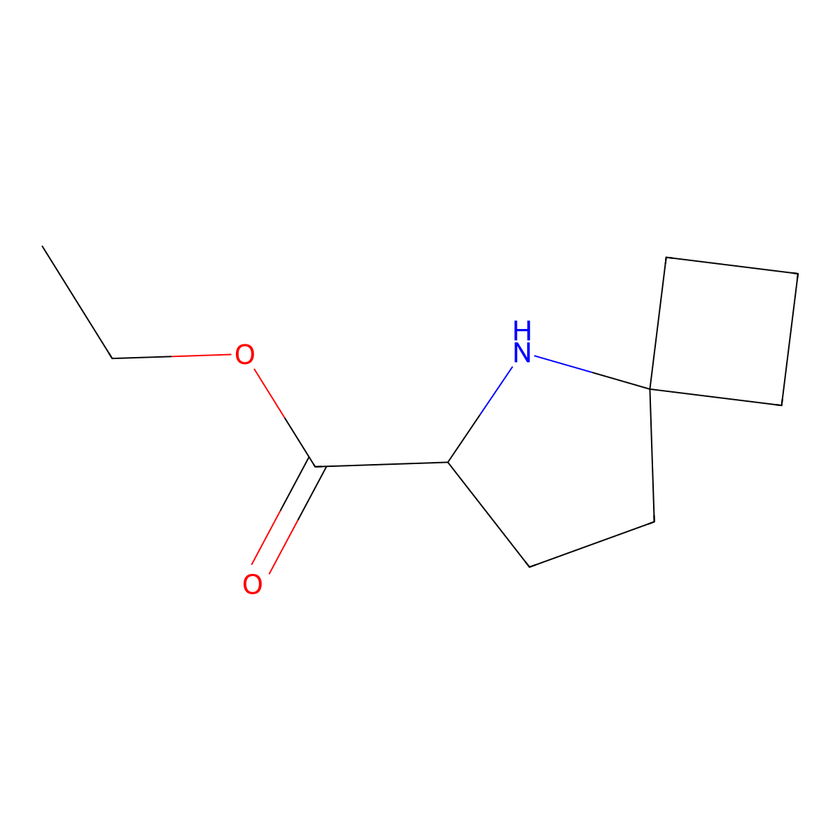 Ethyl 5-azaspiro[3.4]octane-6-carboxylate molecular structure, CAS 2089697-24-3