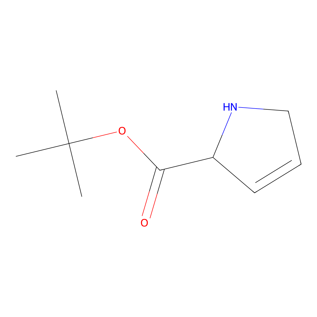 tert-butyl 2,5-dihydro-1H-pyrrole-2-carboxylate molecular structure, CAS 2089697-73-2