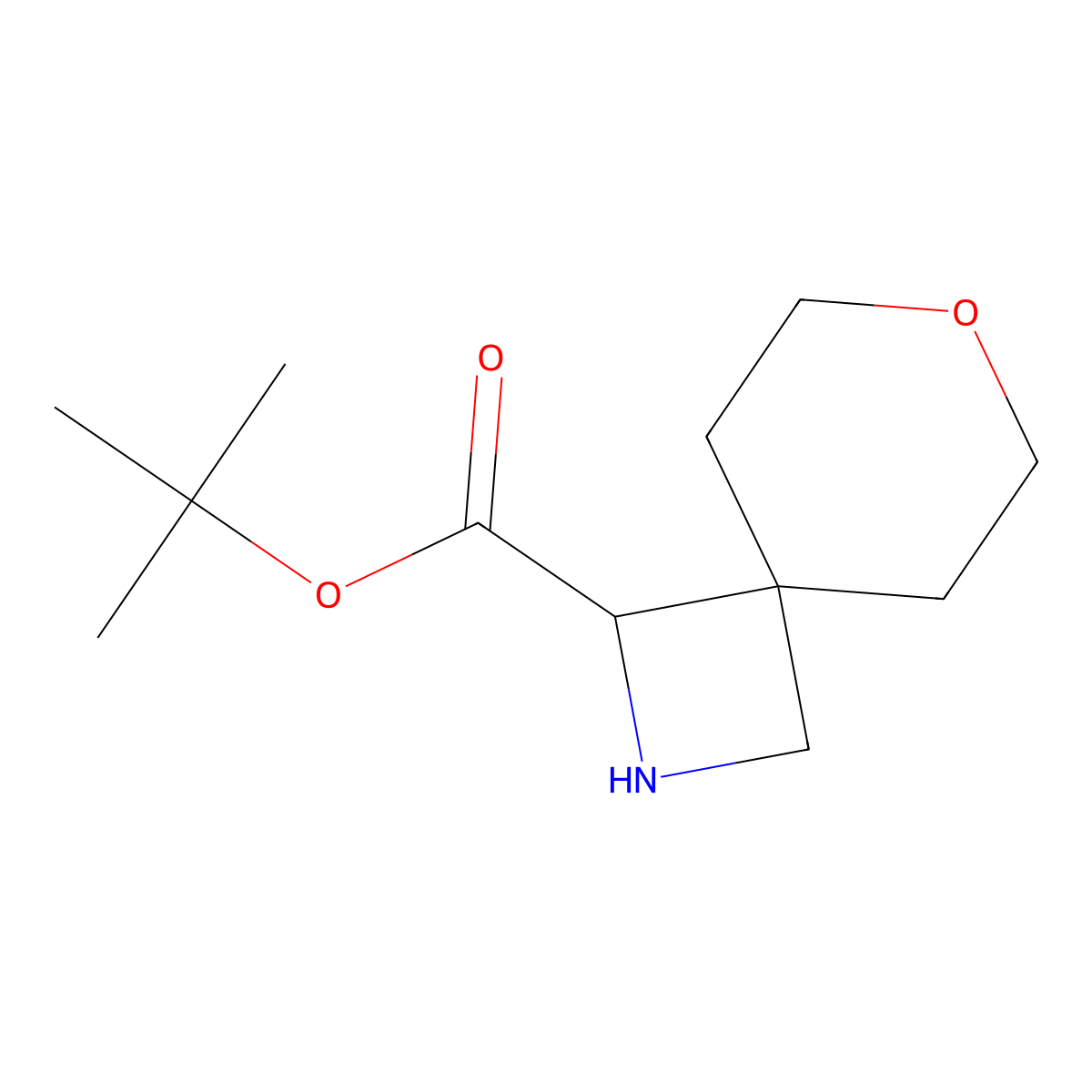 Tert-butyl 7-oxa-2-azaspiro(3.5)nonane-1-carboxylate molecular structure, CAS 2089704-37-8