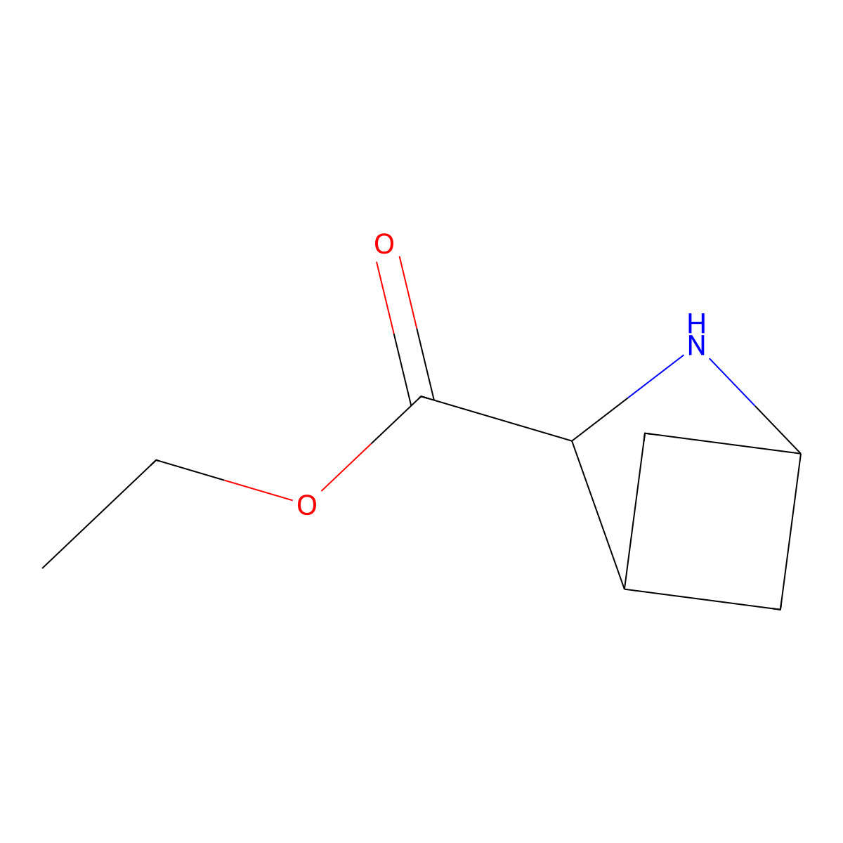 Ethyl 2-azabicyclo[2.1.1]hexane-3-carboxylate molecular structure, CAS 2089710-29-0