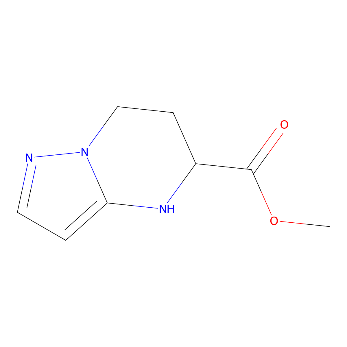 methyl 4H,5H,6H,7H-pyrazolo[1,5-a]pyrimidine-5-carboxylate molecular structure, CAS 2089712-32-1