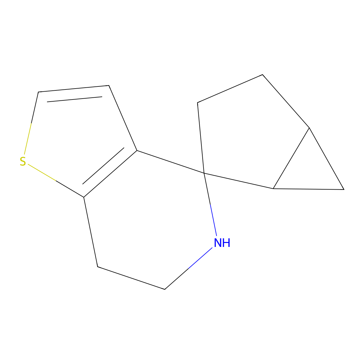 6',7'-Dihydro-5'H-spiro[bicyclo[3.1.0]hexane-2,4'-thieno[3,2-c]pyridine] molecular structure, CAS 2089723-08-8