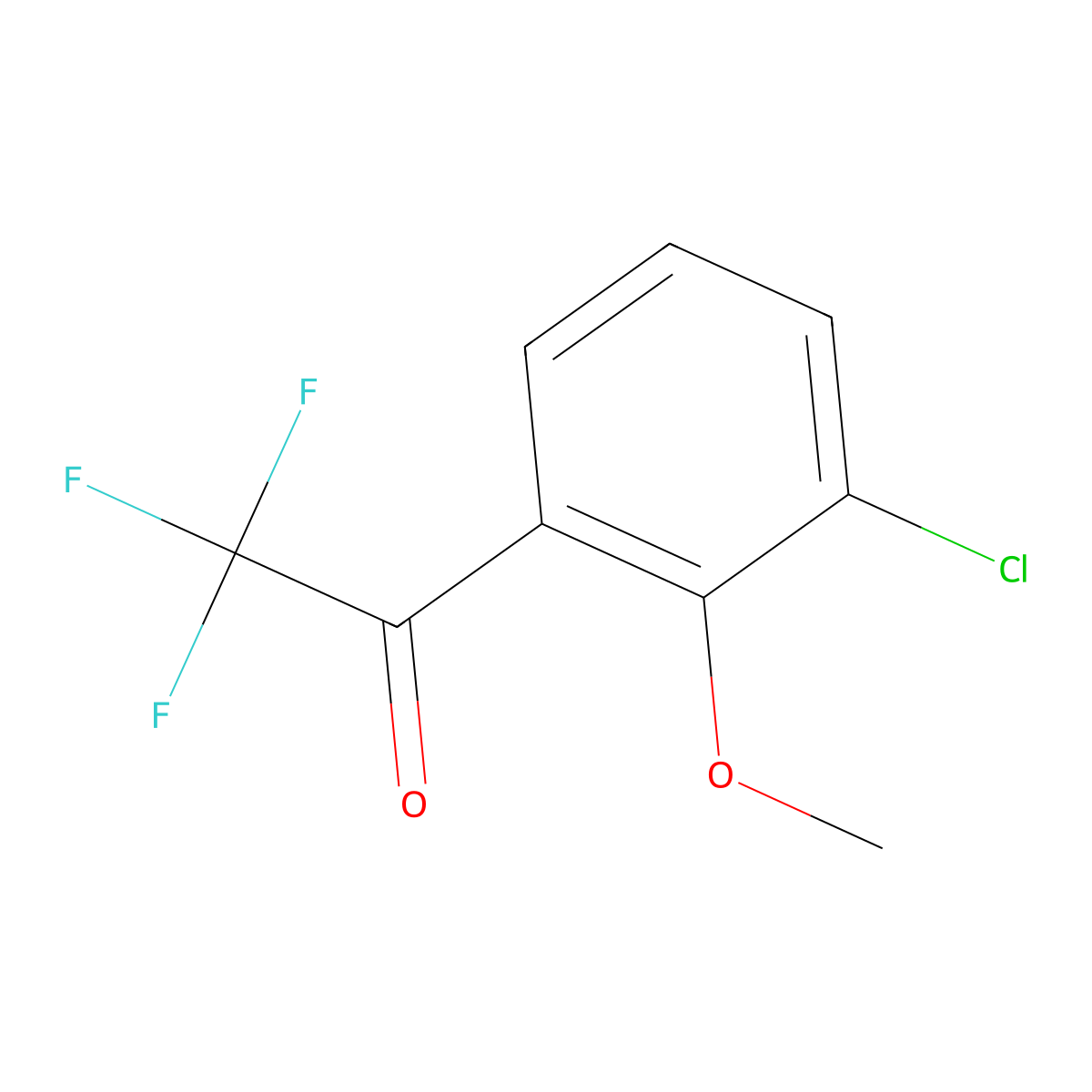 1-(3-Chloro-2-methoxyphenyl)-2,2,2-trifluoroethanone molecular structure, CAS 2089727-14-8