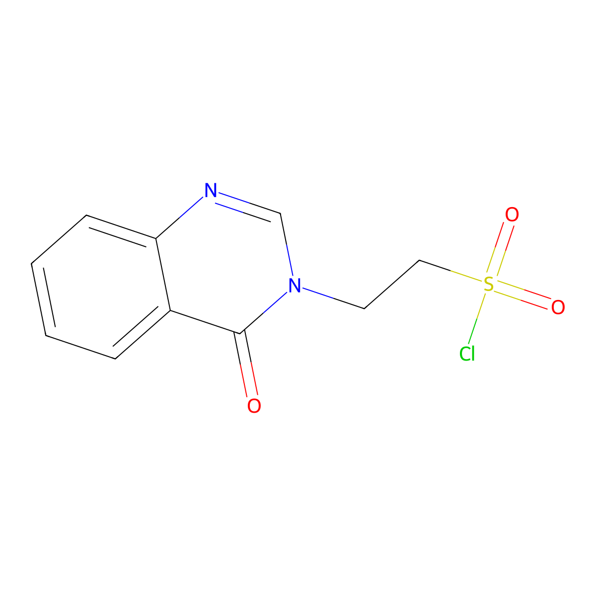 2-(4-Oxo-3,4-dihydroquinazolin-3-yl)ethane-1-sulfonyl chloride molecular structure, CAS 2089727-53-5