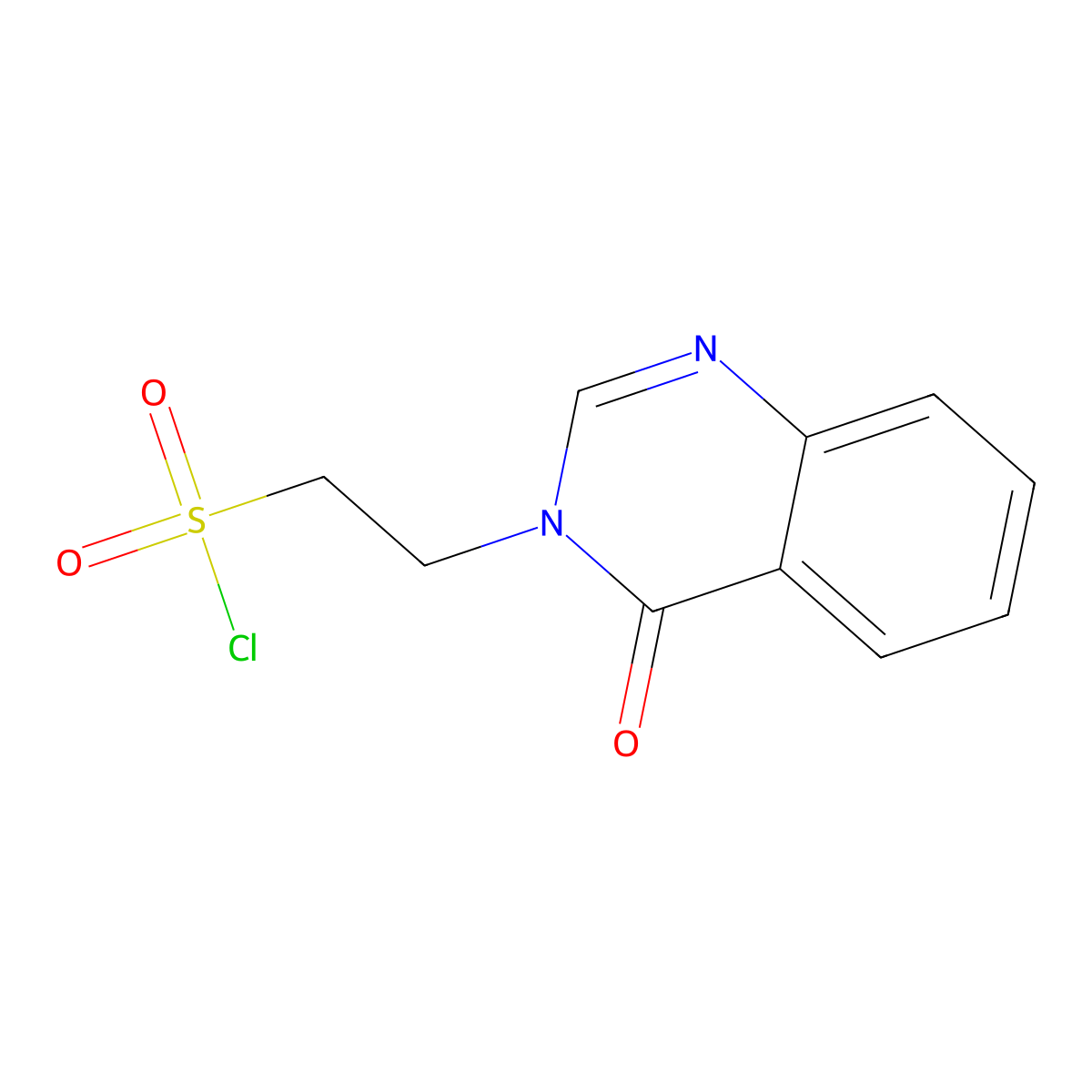 2-(4-Oxo-3,4-dihydroquinazolin-3-yl)ethane-1-sulfonyl chloride molecular structure, CAS 2089727-53-5