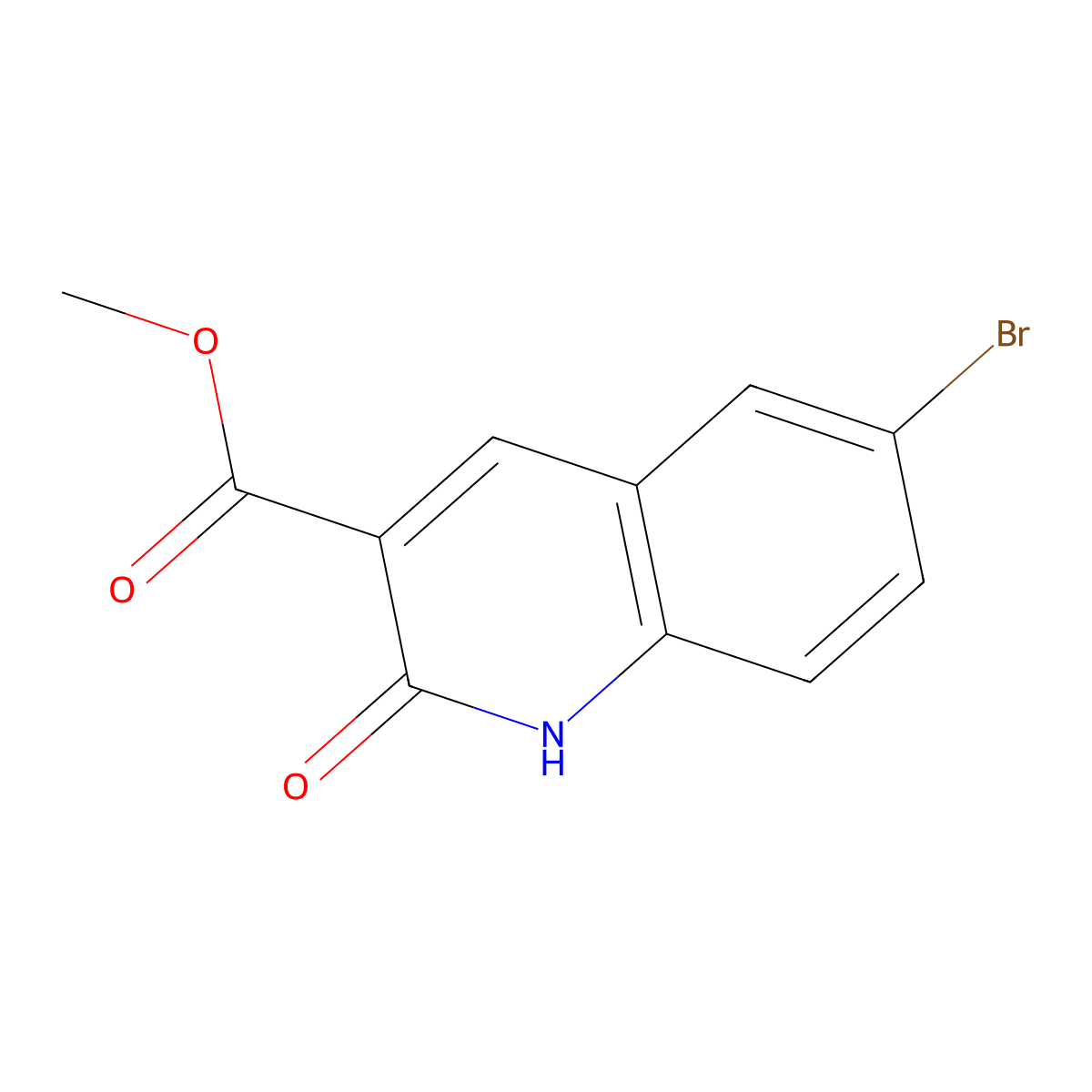 Methyl 6-bromo-2-oxo-1,2-dihydroquinoline-3-carboxylate molecular structure, CAS 2089728-59-4