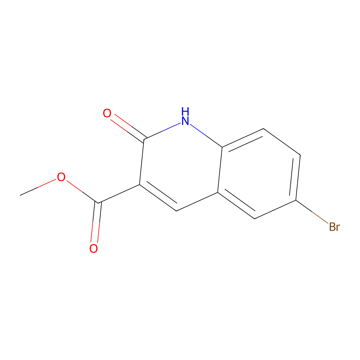 Methyl 6-bromo-2-oxo-1,2-dihydroquinoline-3-carboxylate molecular structure, CAS 2089728-59-4