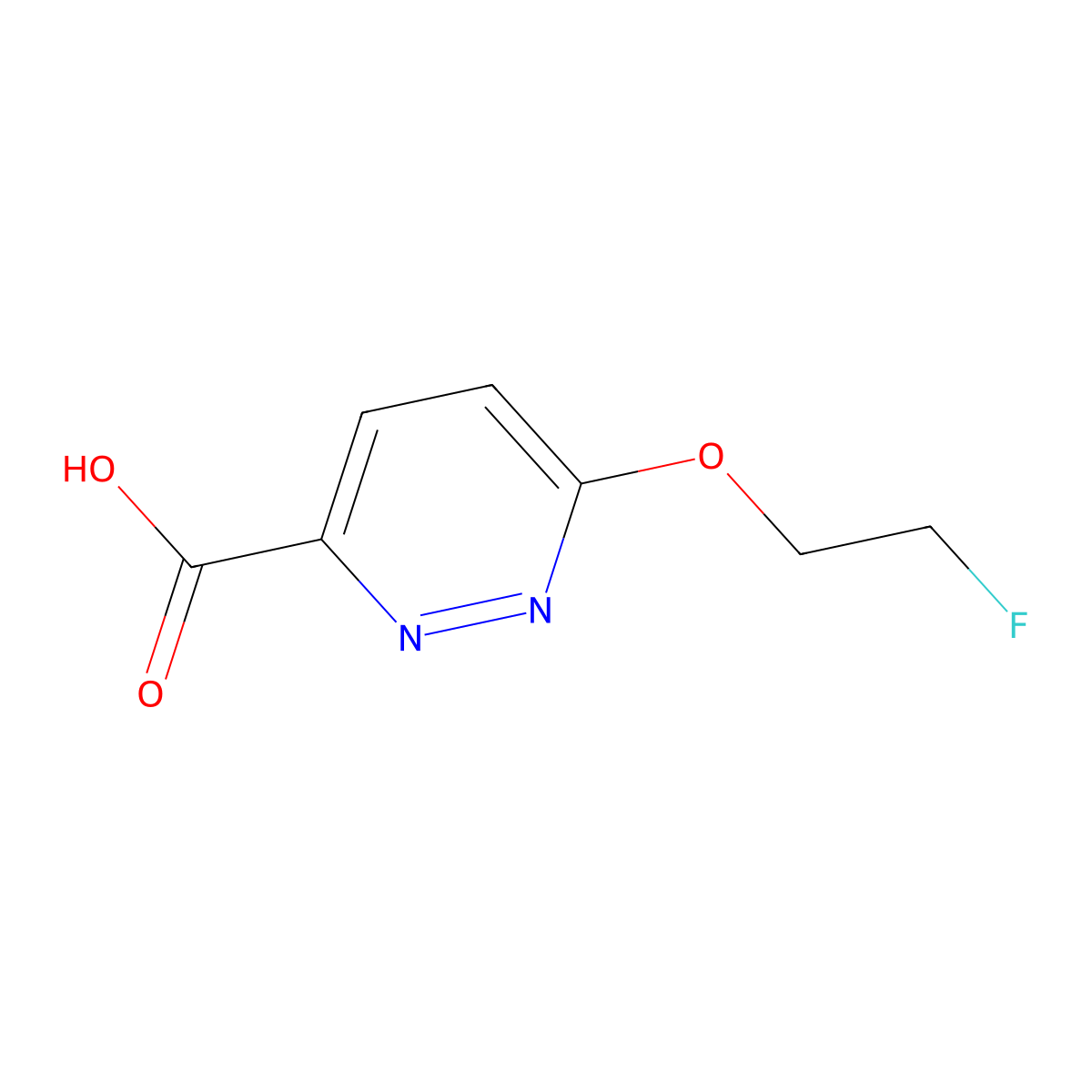 6-(2-Fluoroethoxy)pyridazine-3-carboxylic acid molecular structure, CAS 2089732-11-4