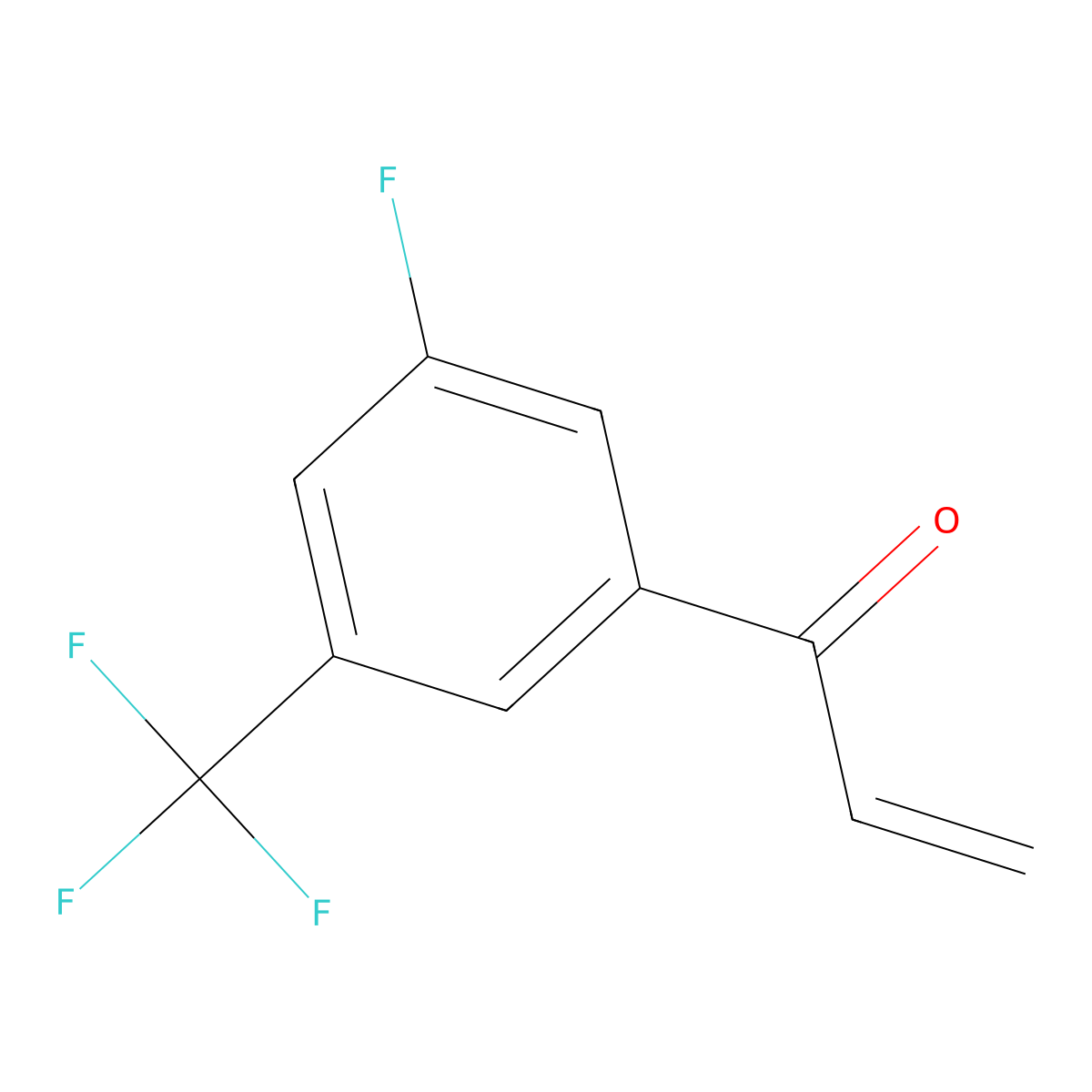 1-[3-Fluoro-5-(trifluoromethyl)phenyl]prop-2-en-1-one molecular structure, CAS 2089745-32-2