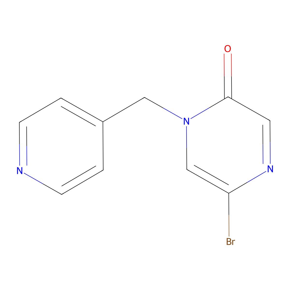 5-Bromo-1-(pyridin-4-ylmethyl)pyrazin-2(1H)-one molecular structure, CAS 2089770-71-6