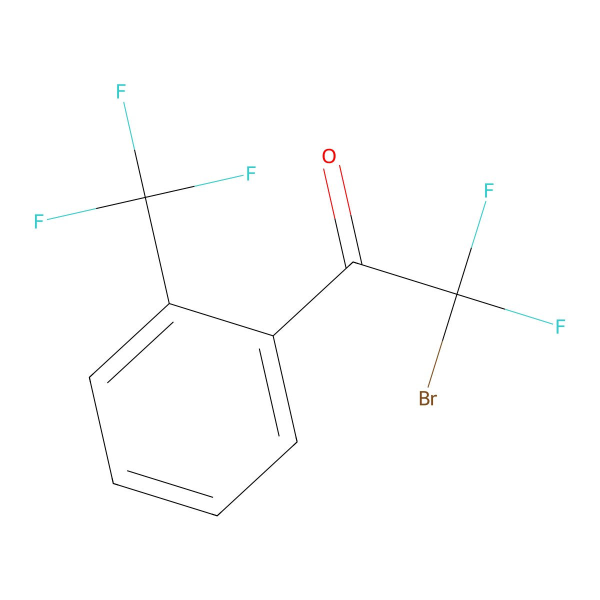 2-Bromo-2,2-difluoro-1-(2-(trifluoromethyl)phenyl)ethanone molecular structure, CAS 2089788-84-9