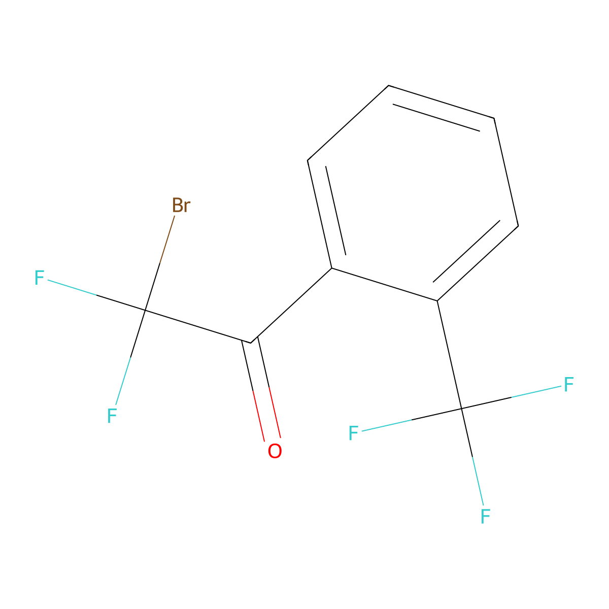 2-Bromo-2,2-difluoro-1-(2-(trifluoromethyl)phenyl)ethanone molecular structure, CAS 2089788-84-9