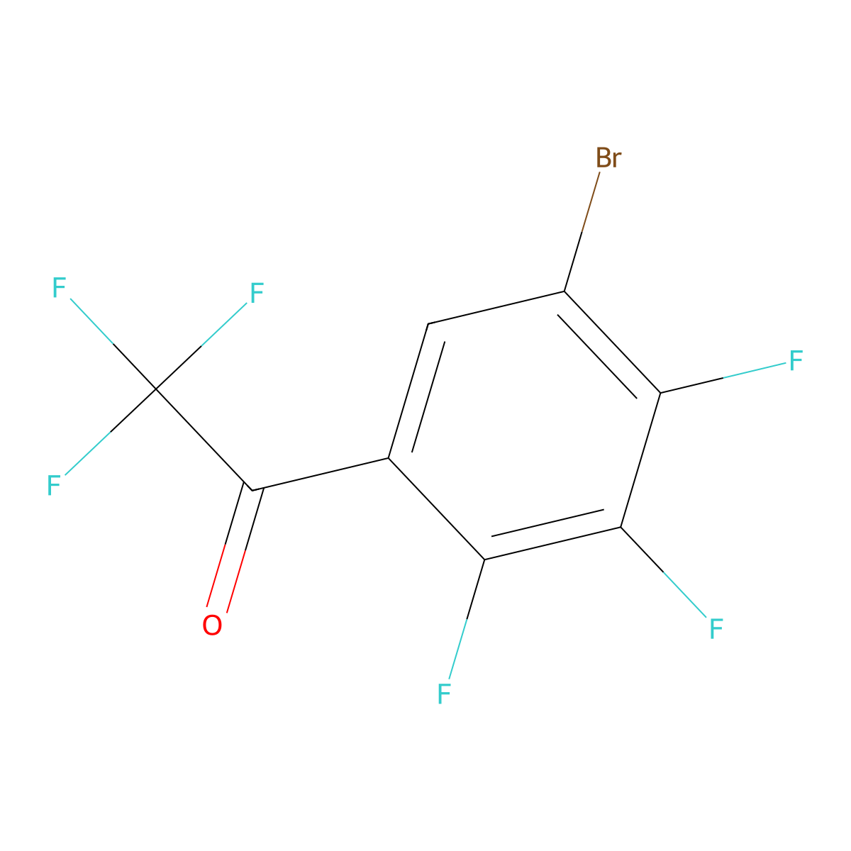 1-(5-Bromo-2,3,4-trifluorophenyl)-2,2,2-trifluoroethanone molecular structure, CAS 2089800-29-1