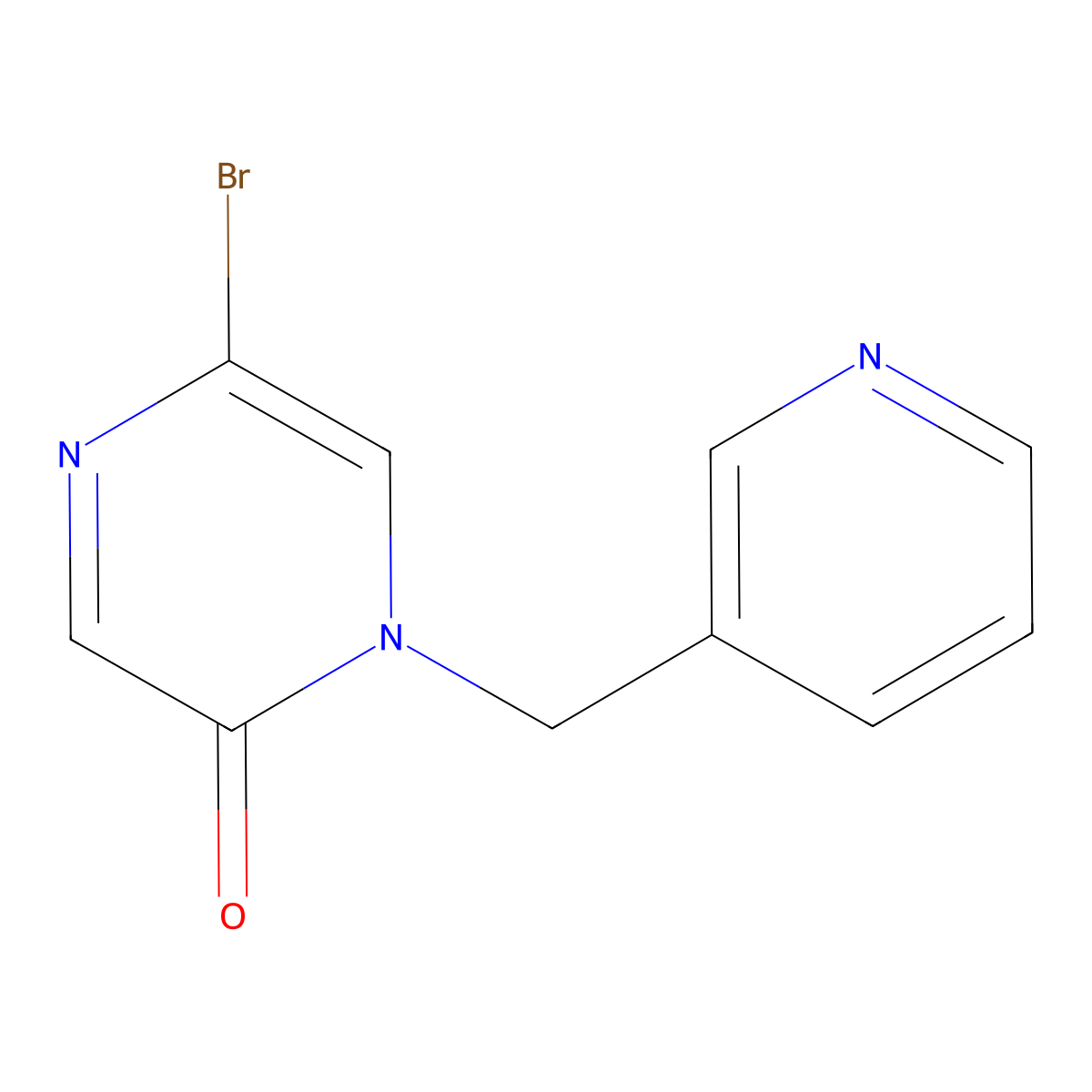 5-Bromo-1-(pyridin-3-ylmethyl)pyrazin-2(1H)-one molecular structure, CAS 2089807-98-5