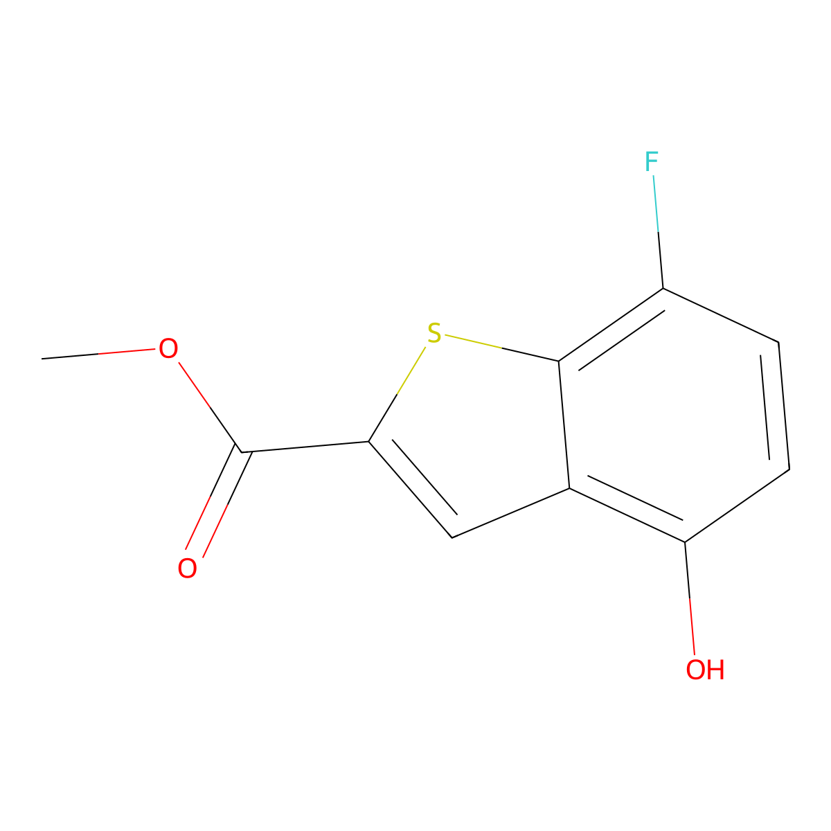Methyl 7-fluoro-4-hydroxybenzo[b]thiophene-2-carboxylate molecular structure, CAS 2089822-59-1