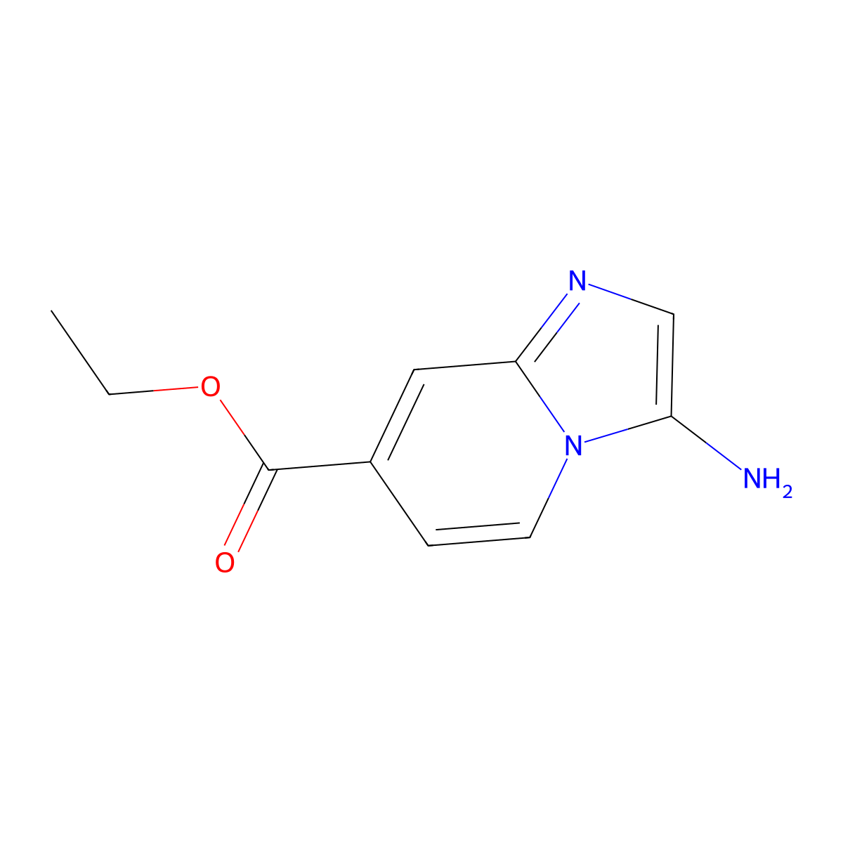 Ethyl 3-aminoimidazo[1,2-a]pyridine-7-carboxylate molecular structure, CAS 2089832-31-3