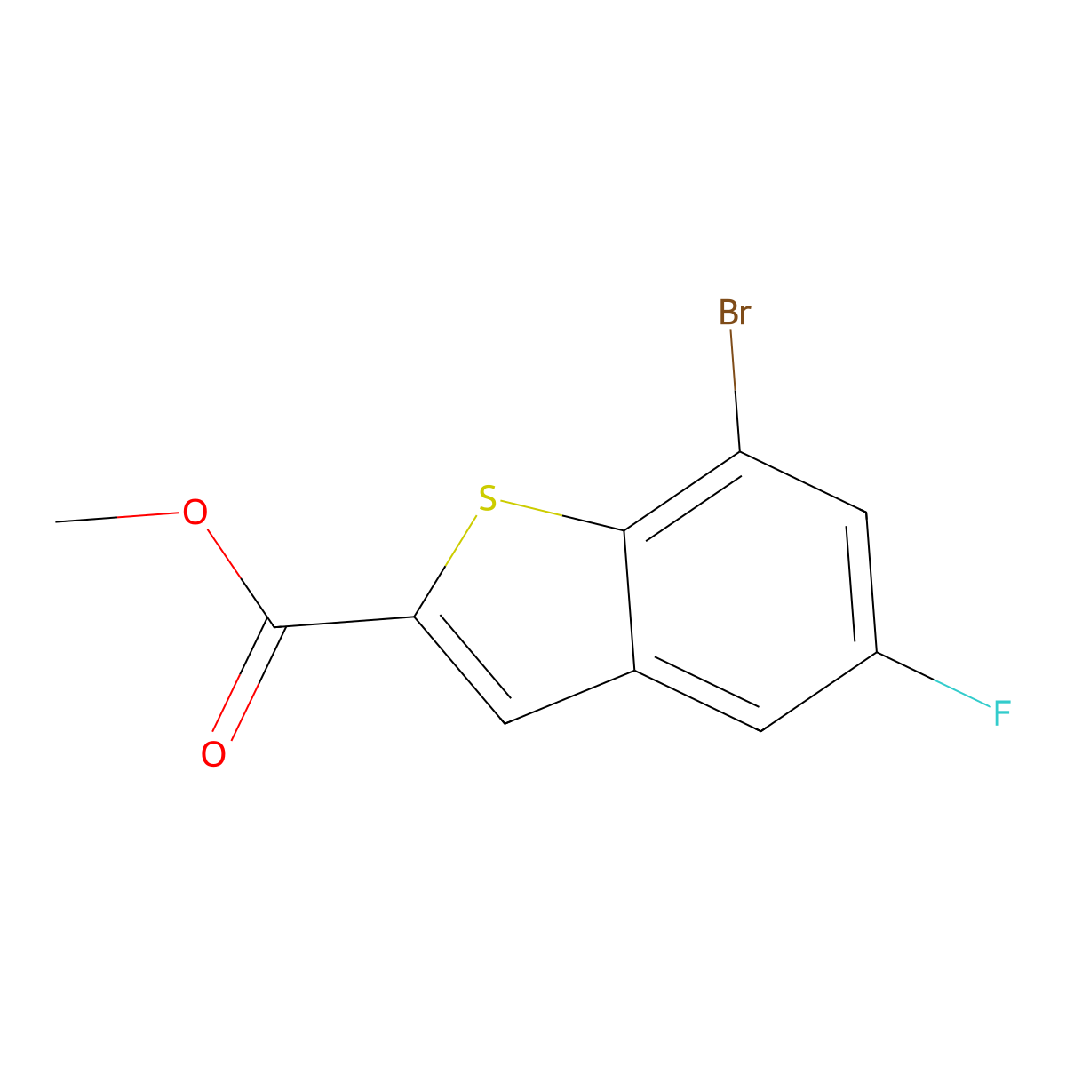 Methyl 7-bromo-5-fluorobenzo[b]thiophene-2-carboxylate molecular structure, CAS 2089839-07-4