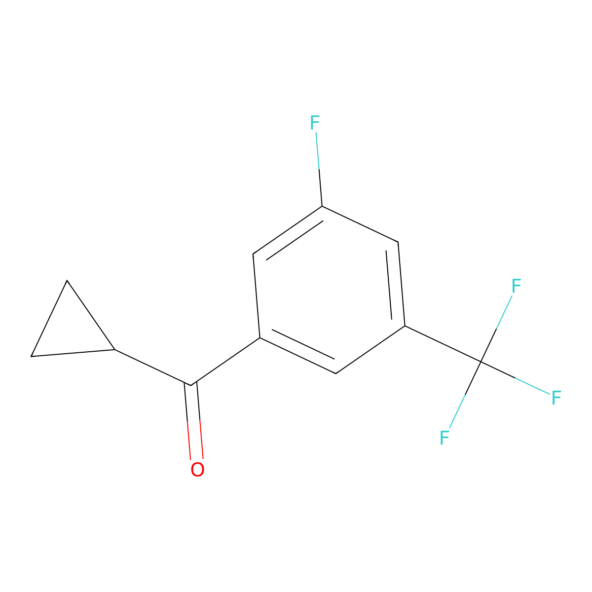 Cyclopropyl(3-fluoro-5-(trifluoromethyl)phenyl)methanone molecular structure, CAS 2089839-10-9