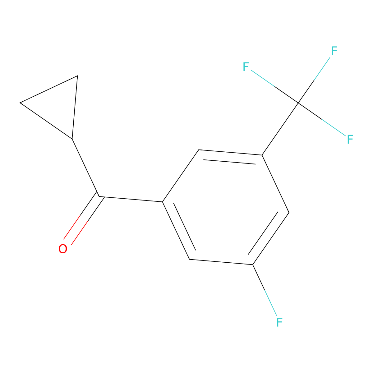 Cyclopropyl(3-fluoro-5-(trifluoromethyl)phenyl)methanone molecular structure, CAS 2089839-10-9