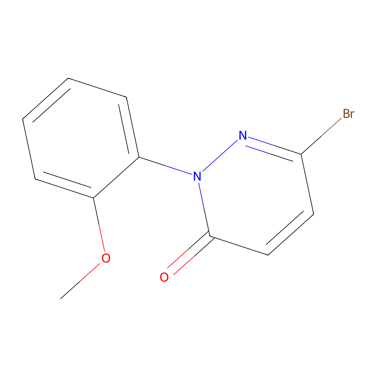 6-Bromo-2-(2-methoxyphenyl)pyridazin-3(2H)-one molecular structure, CAS 2089840-45-7