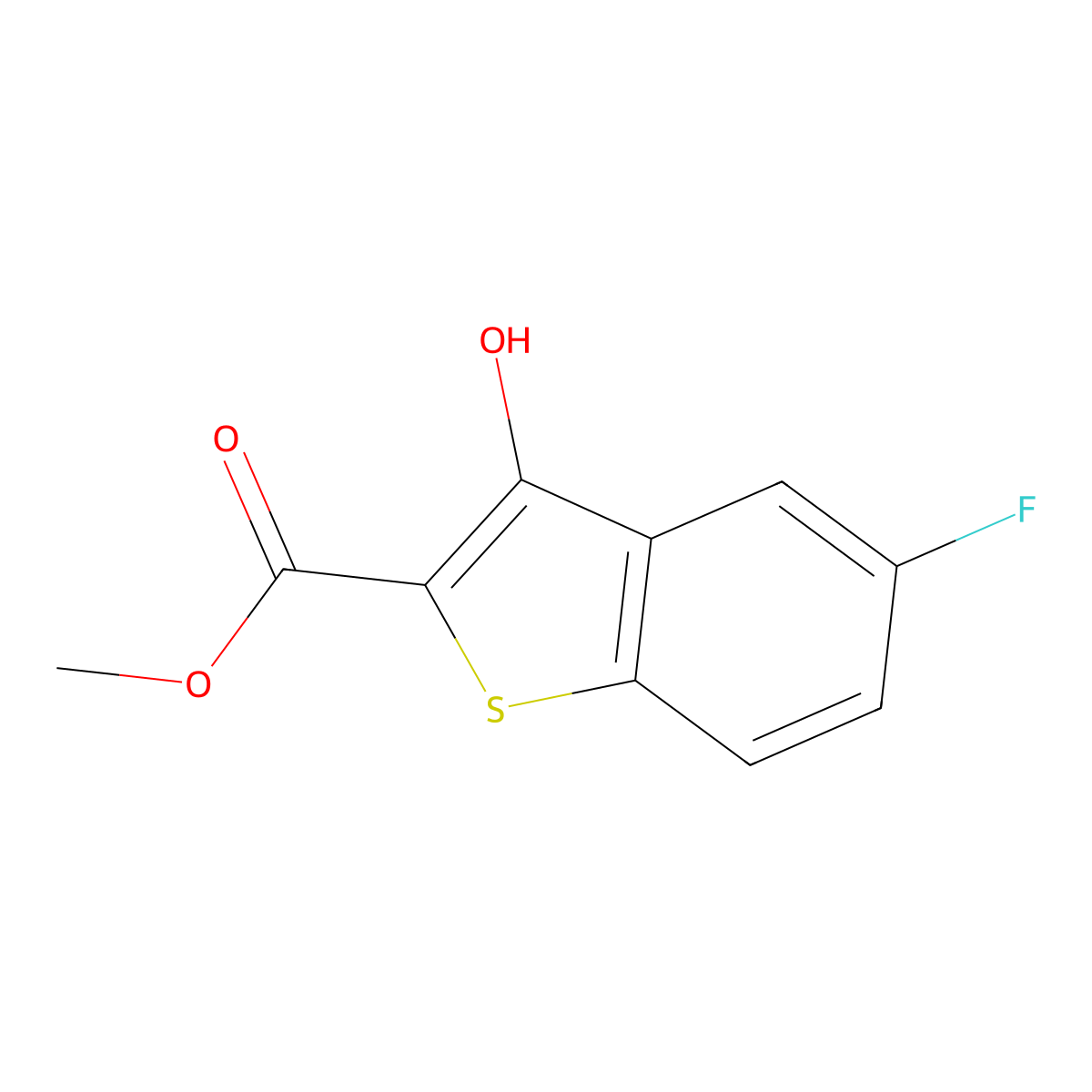 Methyl 5-fluoro-3-hydroxybenzo[b]thiophene-2-carboxylate molecular structure, CAS 2089856-07-3