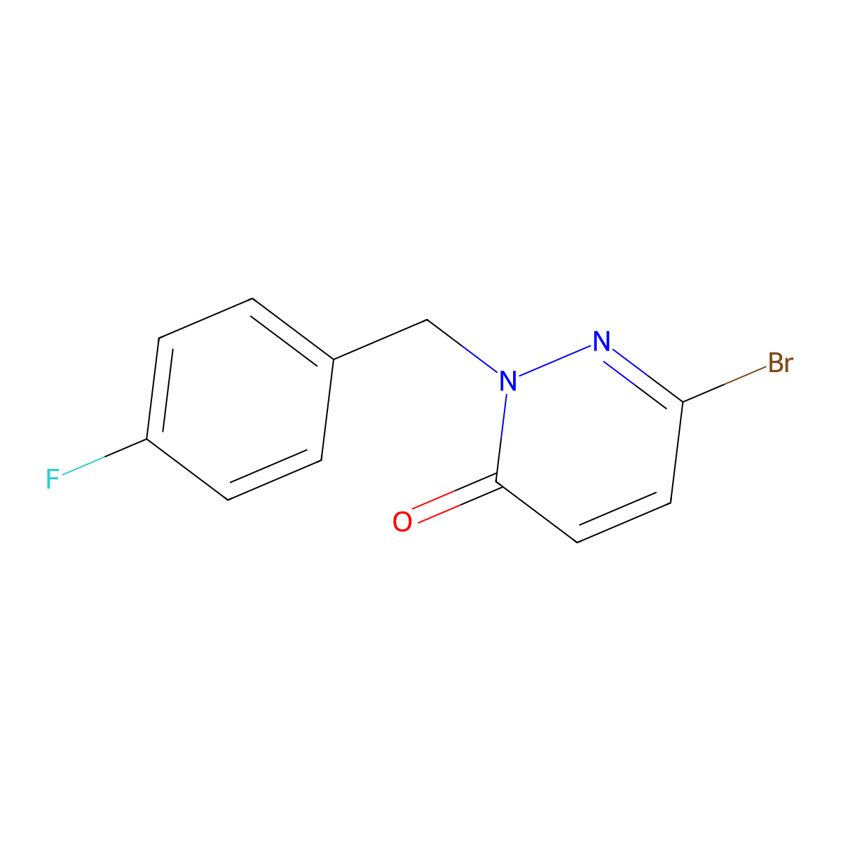 6-Bromo-2-(4-fluorobenzyl)pyridazin-3(2H)-one molecular structure, CAS 2089856-14-2