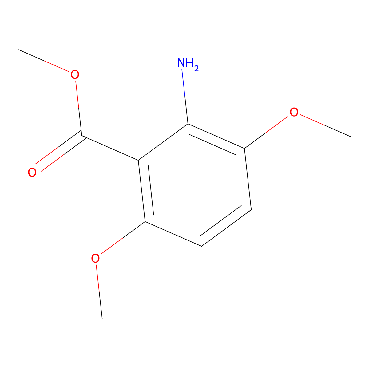 Methyl 2-amino-3,6-dimethoxybenzoate molecular structure, CAS 208986-13-4