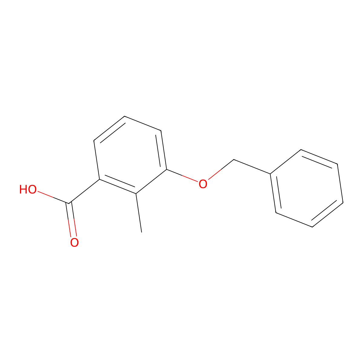 3-Benzyloxy-2-methyl-benzoic acid molecular structure, CAS 208986-50-9