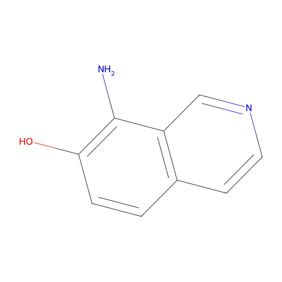 8-Aminoisoquinolin-7-ol molecular structure, CAS 208986-92-9