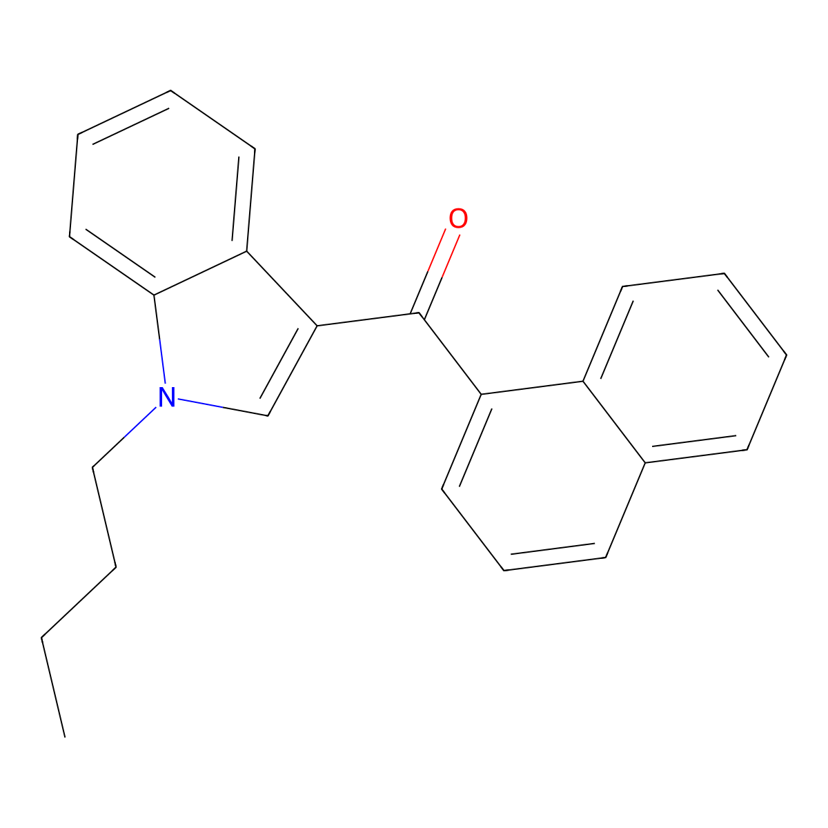 (1-Butyl-1H-indol-3-yl)-1-naphthalenylmethanone molecular structure, CAS 208987-48-8