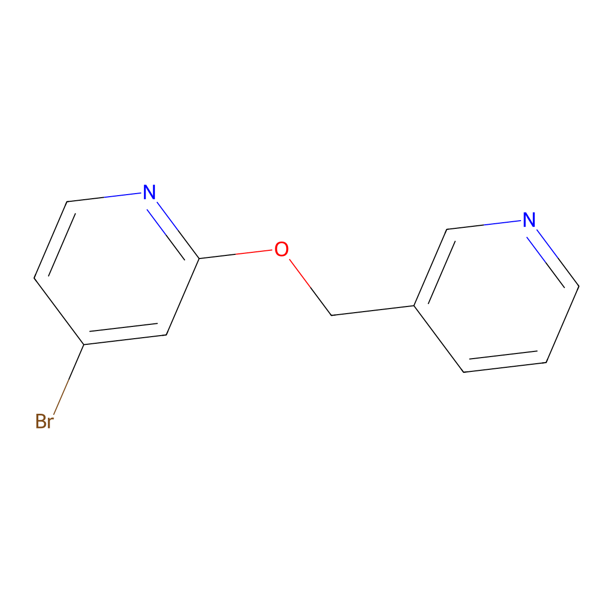 4-Bromo-2-(pyridin-3-ylmethoxy)pyridine molecular structure, CAS 2089873-43-6