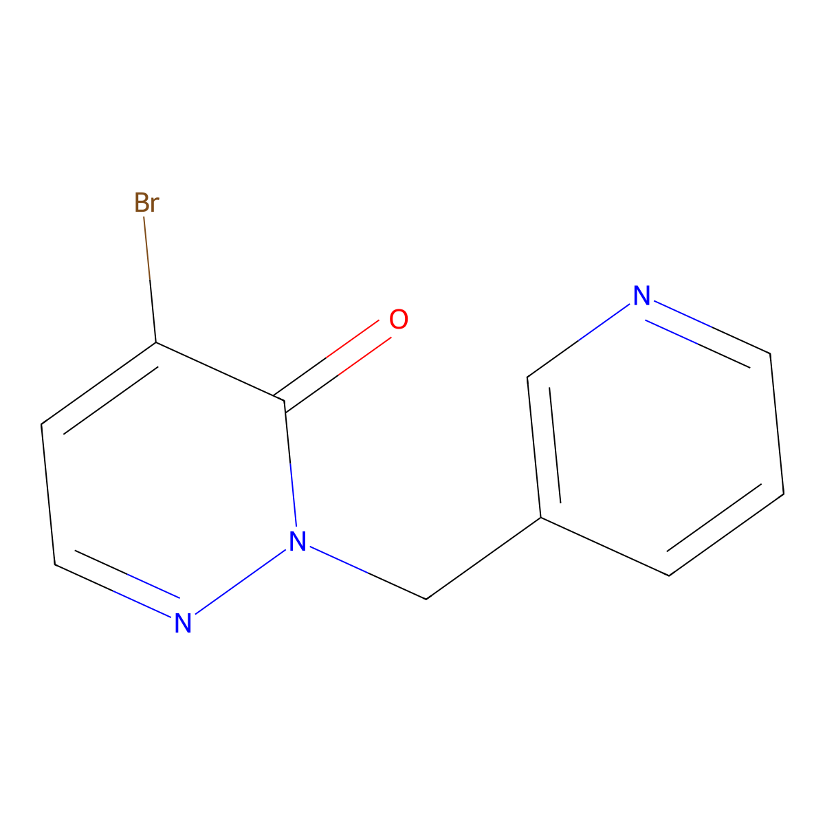 4-Bromo-2-(pyridin-3-ylmethyl)pyridazin-3(2H)-one molecular structure, CAS 2089883-94-1