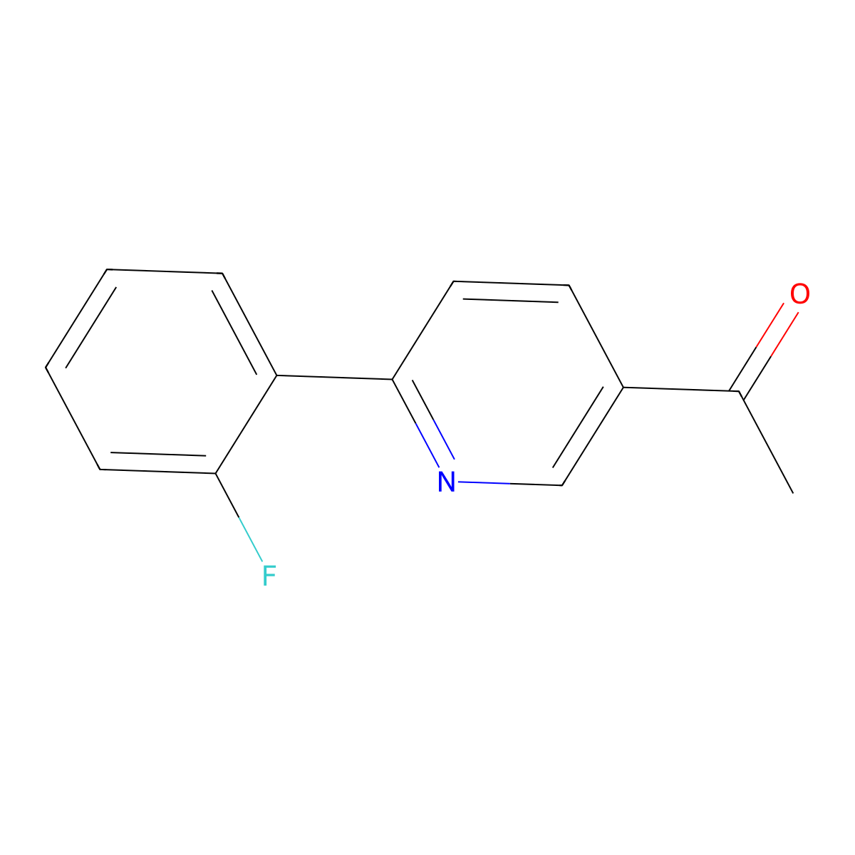 1-(6-(2-Fluorophenyl)pyridin-3-yl)ethanone molecular structure, CAS 2089930-50-5