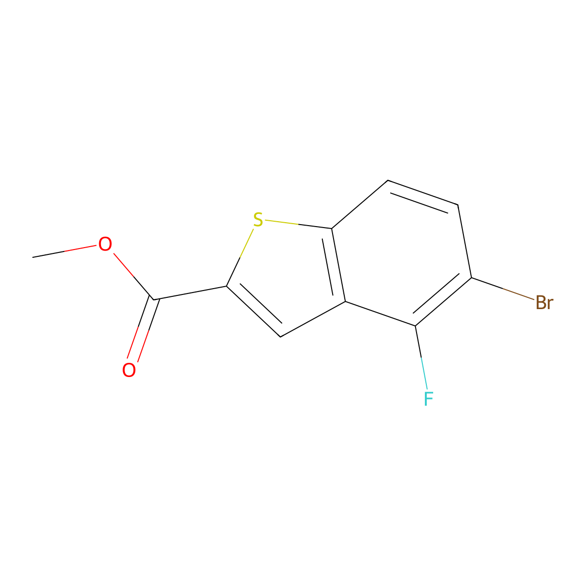 Methyl 5-bromo-4-fluorobenzo[b]thiophene-2-carboxylate molecular structure, CAS 2089951-34-6