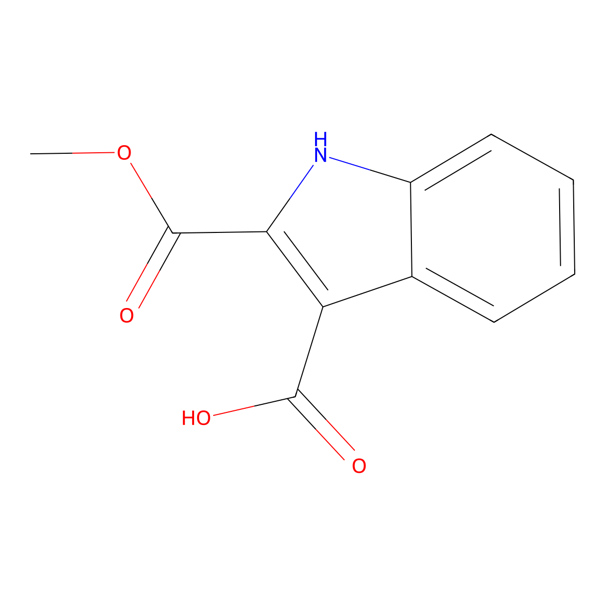 2-(Methoxycarbonyl)-1H-indole-3-carboxylic acid molecular structure, CAS 2089967-49-5