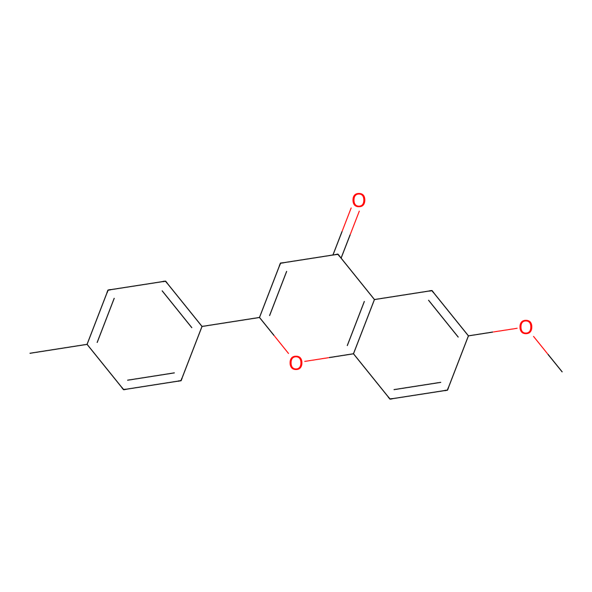 6-Methoxy-2-(4-methylphenyl)chromen-4-one molecular structure, CAS 208998-53-2