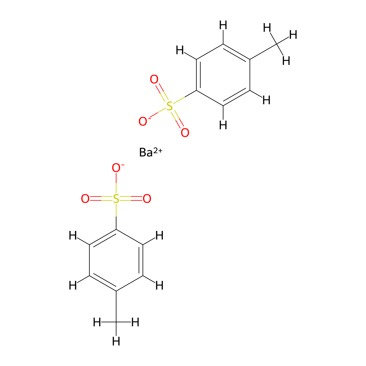 Barium di(toluene-4-sulphonate) molecular structure, CAS 2090-08-6