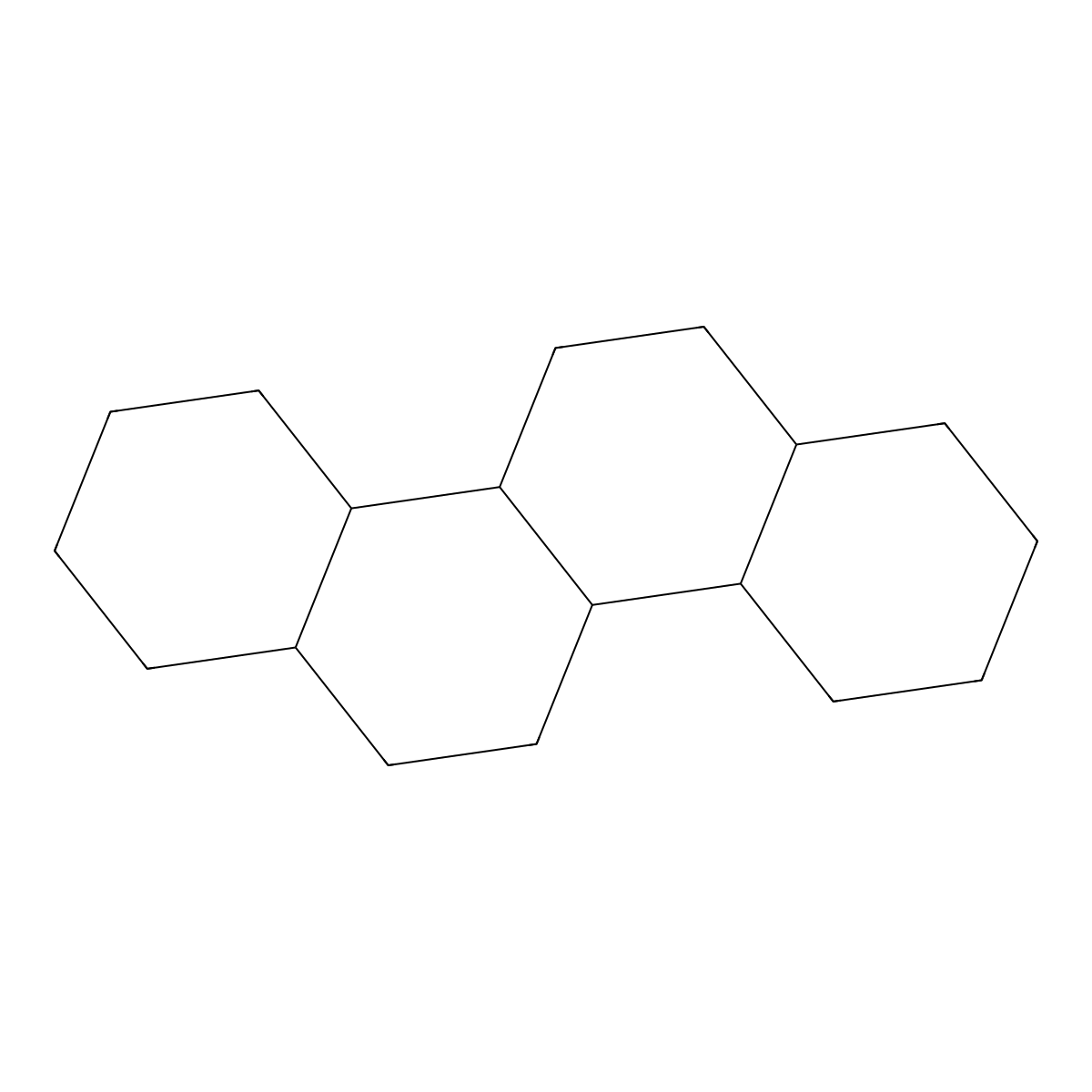 Chrysene, octadecahydro- molecular structure, CAS 2090-14-4
