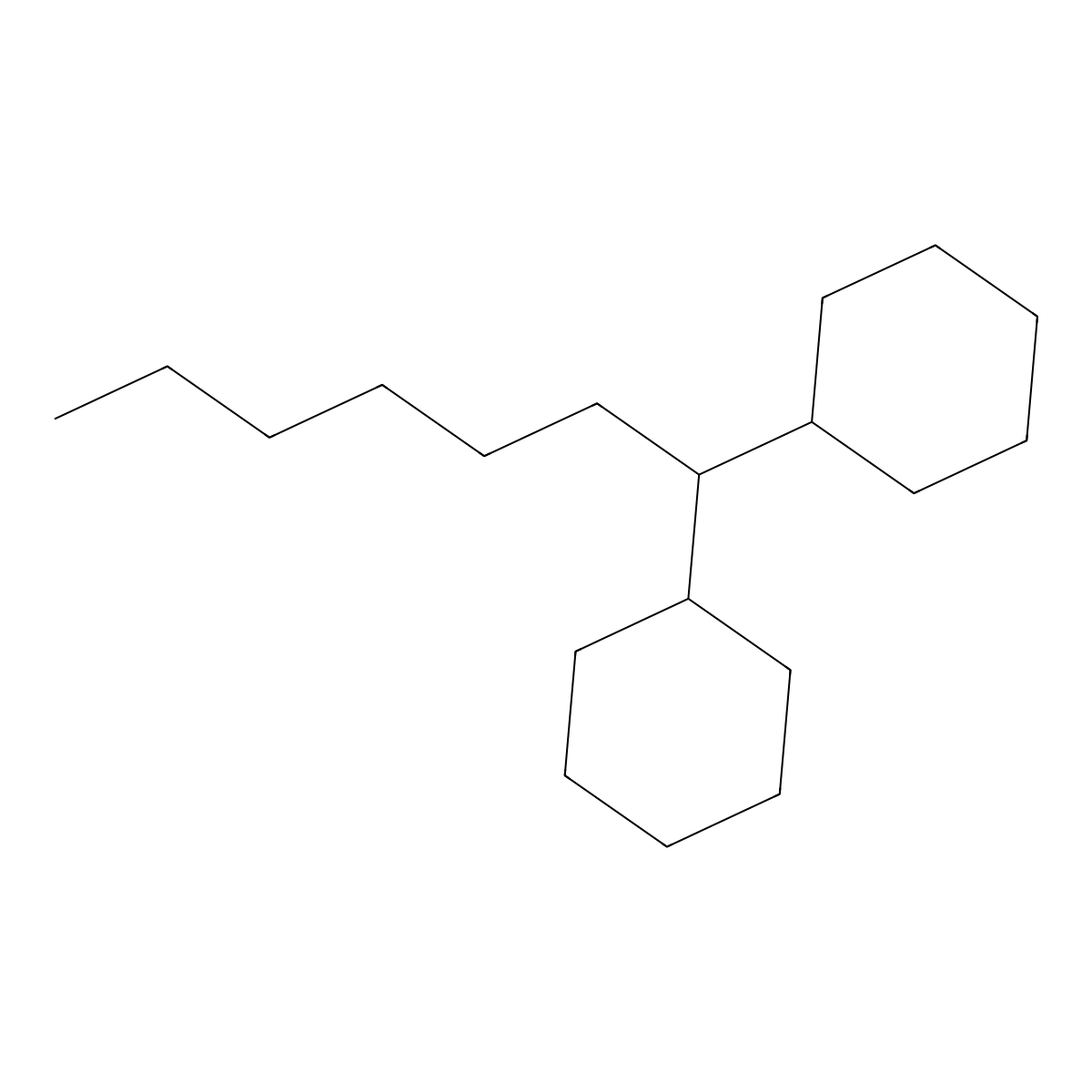 Heptane, 1,1-dicyclohexyl- molecular structure, CAS 2090-15-5