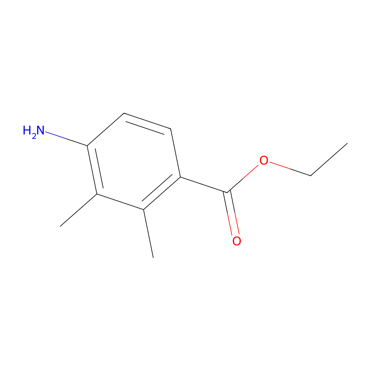 Ethyl 4-amino-2,3-dimethylbenzoate molecular structure, CAS 2090017-00-6